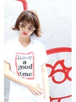 ミラバイグリーン(Mira by green) 『summer honey beige』 x ワイドバング02