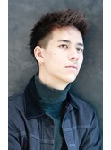 セミウエットワイルド爽やかヘアビジカジツーブロック刈り上げ