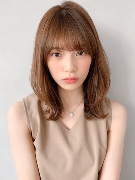 キリ 表参道(kyli) エアリーミディ 黒髪 ホワイトアッシュ大人かわいいくびれヘア”