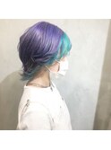 【奈良/inni hair】ウルフカット　ヘムラインカラー