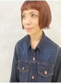 パツン切りっぱなしボブ