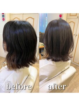 ネオリーブ チロル 横浜西口店(Neolive CiroL.) レイヤーボブ　くすみベージュ　簡単スタイリング