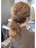【札幌平岡　ヘアセット(ローポニーテール)】　木村美菜子
