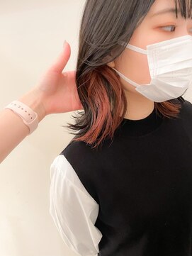 ネオリーブアイム 横浜西口店(Neolive aim) アプリコットピンク インナーカラー【横浜】