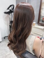 スイート ヘアデザイン(Suite HAIR DESIGN)&nbsp;細めハイライト ロングヘア マロンカラー