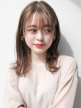 リヤン 表参道(lyann) モテ髪くびれヘアペールベージュセクションカラー薄めバング