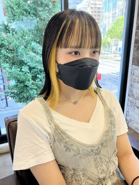 ヘアーアイスカルテット(HAIR ICI QUARTET) フェイスフレーミングイエロー×ワイドバング