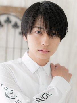 メンズヘア ビーセカンド 草加店(MENS HAIR B-2) オシャレな長めバングのダークアッシュマッシュO草加