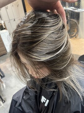 ラフ(LAFF) #バレイヤージュ#グレージュカラー#ボブウルフ#ココアベージュ