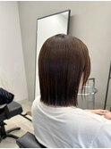 切りっぱなしボブ×髪質改善縮毛矯正