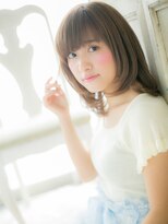 クオーレ ヘア アンジュ 水戸店(CUORE HAIR ange)&nbsp;水戸/イルミナカラー/シルキーベージュ/斜めバングc
