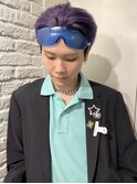 韓国風マッシュ×パープルカラー