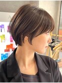 30代40代大人女性/前髪ありショートボブ/ショートヘア/髪質改善
