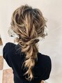 ビューティーサロン カワチ 中庄駅前店(Beauty Salon KAWACHI) ヘアアレンジです。丸編み込みです。