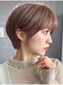 30代40代大人女性/前髪ありショートボブ/ショートヘア/髪質改善