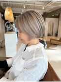 白髪ぼかしバレイヤージュカラー