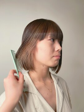 ロディーナ 大口 新子安(rodina) 【切りっぱなしボブ×ミルクティーベージュカラー】