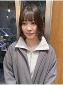 ボブパーマ/顔まわりカット/外ハネパーマ
