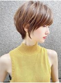 ミニウルフレイヤーカット顔周り前髪韓国ショートボブ/柏柏