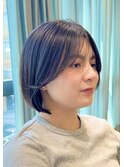 イメチェン外ハネボブ美髪ワイドバングレイヤーショート/大宮