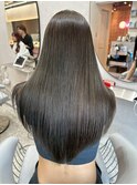 髪質改善縮毛矯正レイヤーカット顔周り前髪韓国ミニウルフ/新宿
