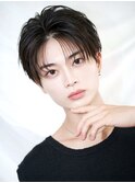 ツーブロック韓国ラウンドマッシュ"リバースこぼしバング"