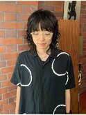 大きくしっかりウェーブのウルフパーマスタイル