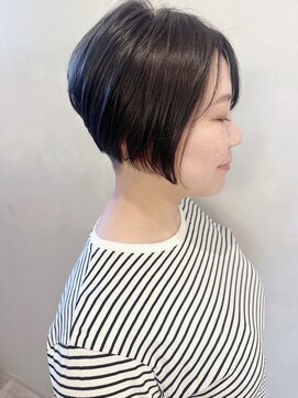 ラトリエコンタン(L´atelier Content) 【shima】刈上げショート/ブルーハイライト