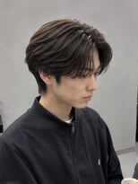 《メンズ/曲がる縮毛矯正/メンズパーマ》nui MEN 茨木店&nbsp;ワンホンレイヤー/ミルクティーブロンド/ダークブルー/茨木