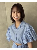 軽やかボブ×透けバング