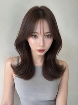 ユーフォリア 渋谷グランデ(Euphoria SHIBUYA GRANDE)&nbsp;韓国ヘアミディアムレイヤーアッシュブラウンSAYAKA