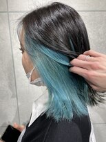 ジンジャー(GINGER) 新髪質改善×インナーカラー×水色×トリートメント