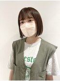 【村上慶登】切りっぱなしボブ 大人かわいい ナチュラルベージュ