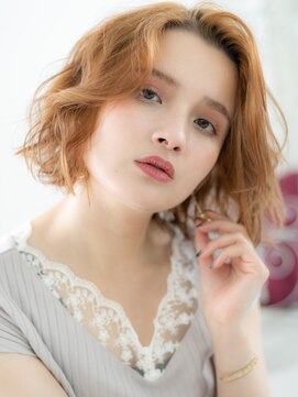 ドクターズ サロン ラブ(Dr's Salon LAB) 外国人風カラー★かきあげ前髪グラマラスカールf古河20代30代