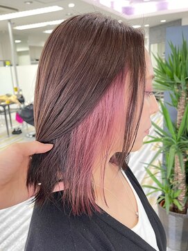 アフューズバイストゥー(Vfuse by StueW) インナーカラー/ピンク［岡山][倉敷][水島］