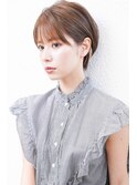 前下がりボブ・  内巻きワンカール・  ボブショート・暗髪