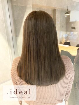 アイディール 心斎橋店(:ideal) ダブルカラー　ミルクティーベージュ