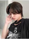 メンズカット_マッシュパーマハイライト波巻き_ba451981