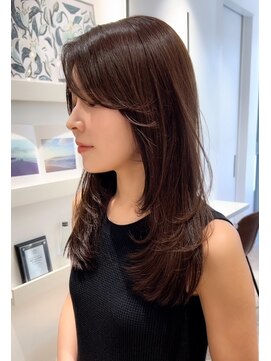 ルル 表参道(lulu.) メルティカラー ネビージュ チェリーブラウン ミニウルフ