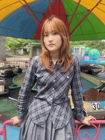 ノルン バイ シェリッシュ(Norn by sheriche)&nbsp;レイヤーカット/オレンジベージュ/ブリーチカラー