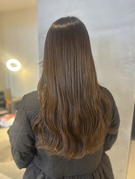 エミュ 伏見 国際センター(emu) オリーブベージュ/透明感カラー/ヨシンモリ/ゆる巻き