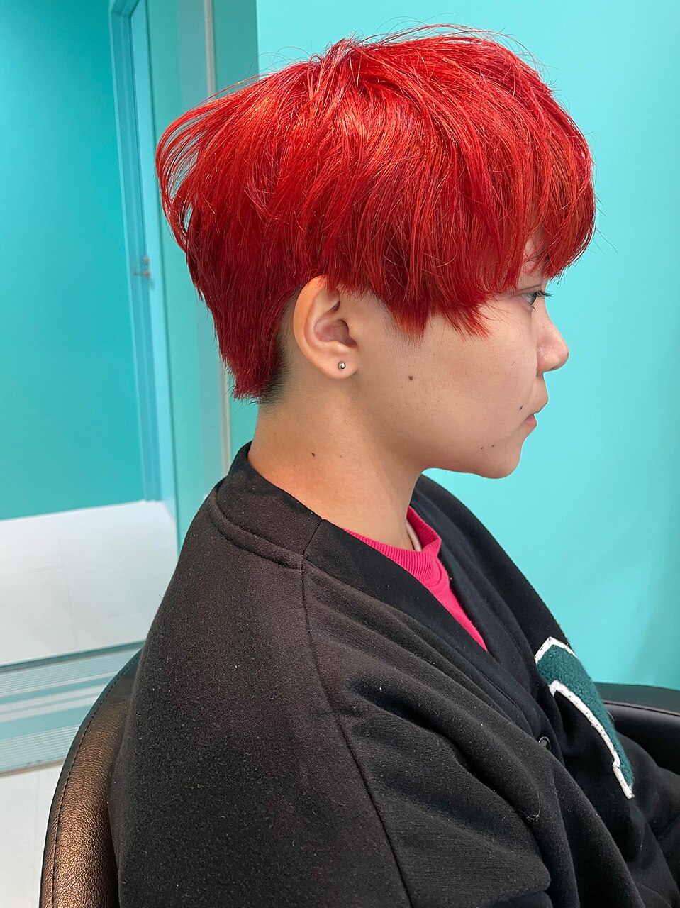 ショート/マッシュ/ダブルカラー/ブリーチ/赤髪：L232466453｜ユー