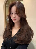 ユニ 表参道(uni) #52/韓国/韓国風/レイヤーカット/後れ毛/くびれヘア/前髪/表参道