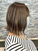 栃木大人ショートボブグレイカラー白髪染め白髪ぼかしハイライト