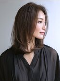 ☆オリーブグレーココアベージュ小顔クラゲヘアー/黒髪/髪質改善