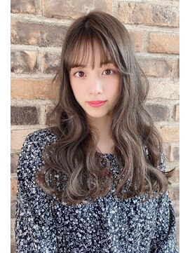 リークフー(Ree cu fuu) 透明感秋カラー小顔レイヤーカット可愛いミルクティーベージュ
