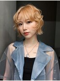 ボブショートミディアムブリーチハイトーン_F20990