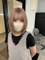 ナンバー 竪町(number+)&nbsp;ハイトーン×ミルクティーベージュ×ボブ×透明感ブリーチカラー