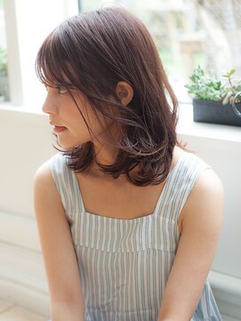 マイラ 銀座(myla) 髪質改善大人可愛い小顔ひし形耳かけピンクブラウン20代30代40代