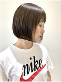 【FOLK】透明感グレージュ☆似合わせ切りっぱなしミニボブ♪